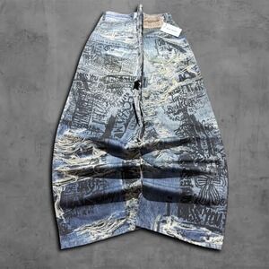 Modern Baggy Wide Leg Acne Studios Graffiti Grunge Y2k Jeans